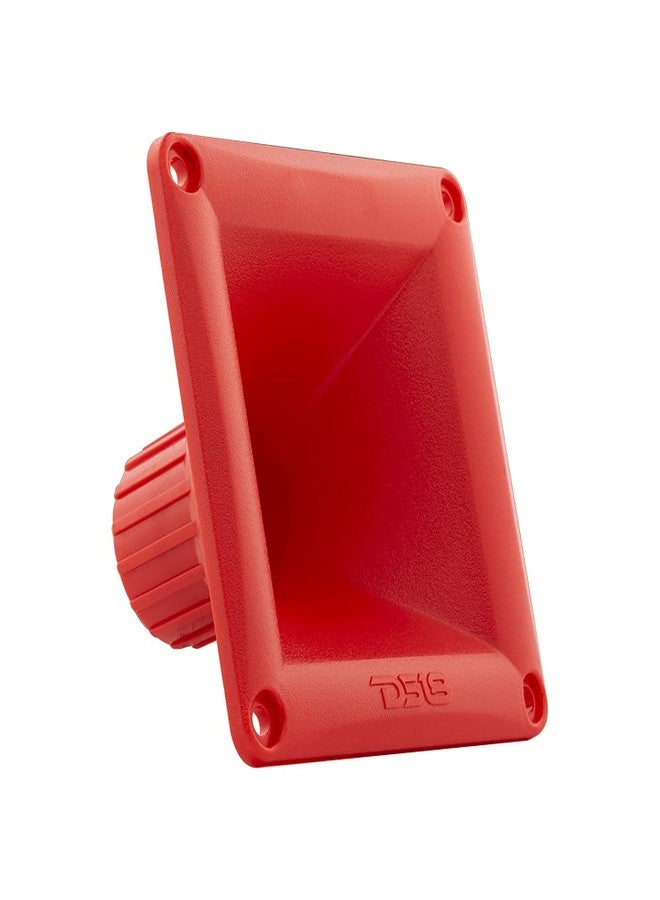 DS18 PRO-H44 Red Universal Square Driver Tweeter Horn Body Easy Twist On/Off Installation, Set of 1 (Red) - Image 1
